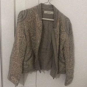 Embroidered Tan Zara Jacket